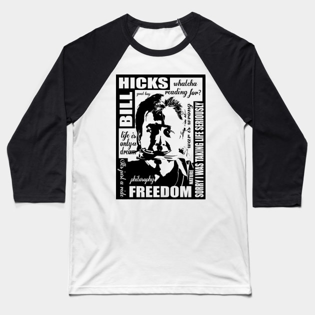 Bill Hicks Baseball T-Shirt by kurticide